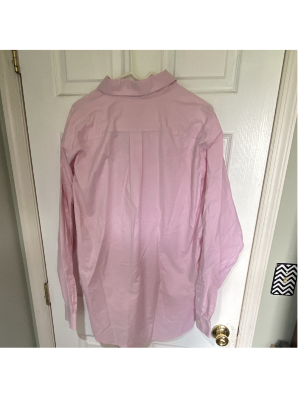 Brooks Brothers Men's Golden Fleece L Pink Solid Cotton Woven Button-Down Shirt - Picture 4 of 5